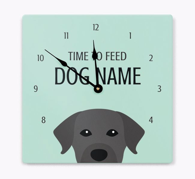 Time To Feed: Personalized {breedFullName} Wall Clock